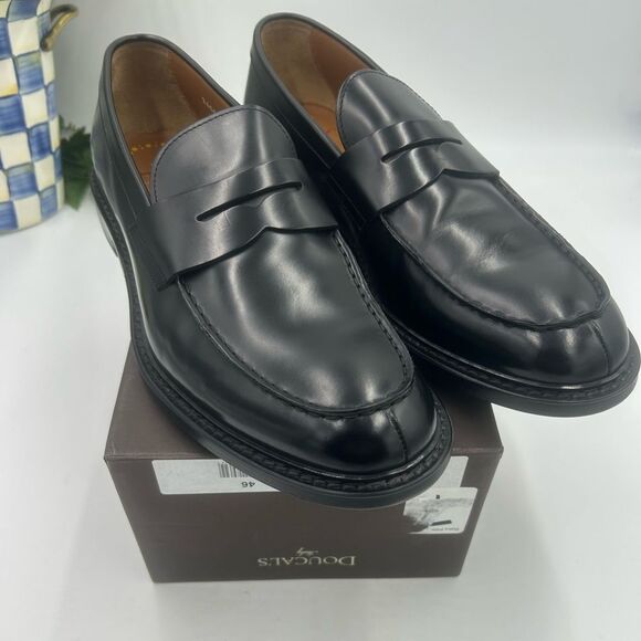 Men’s Doucal’s leather penny loafers size 46 made in Italy - Picture 1 of 9